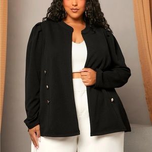 Plus Puff Sleeve Button Detail Coat size 24/26 NWT